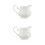 2Pcs White Ceramic Sauce Jug Milk Pitcher for Coffee and Syrup 8