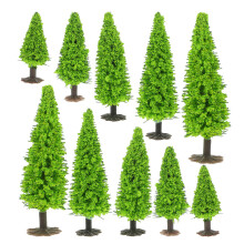 50Pcs Plastic Miniature Trees for Model Train Diorama Landscape Decor