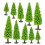 50Pcs Plastic Miniature Trees for Model Train Diorama Landscape Decor 1