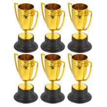 24Pcs Mini Golden Plastic Trophy Cups for Kids Sporting Event Prizes