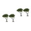 4Pcs Mini Landscape Tree Models Green Plastic Iron Wire for Diorama 7