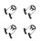 4Pcs High Strength Cocking Rope Device Nylon Plastic Black 4