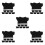 40Pcs Soft Black Doll Clothes Bear Shirt Compact Costume Set 5