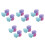 30Pcs Durable Plastic Retainer Travel Case Assorted Colors Leakproof 7