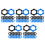 100Pcs Durable Silicone Mic Anti-Drop Rings Hexagonal Protector Sleeve 6