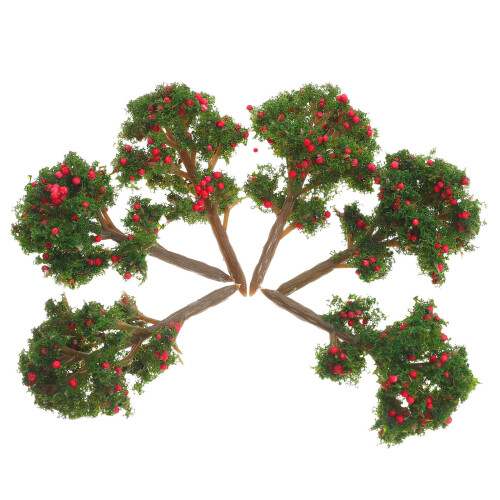 30Pcs Red Miniature Faux Trees for Sand Table and Architectural Models 2