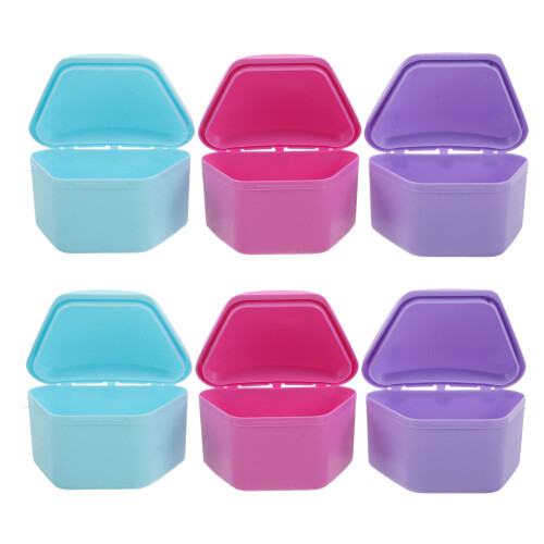 30Pcs Durable Plastic Retainer Travel Case Assorted Colors Leakproof 2