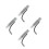 4Pcs Rechargeable LED Egg Candler Tester Silver Alloy with Cold Light 10