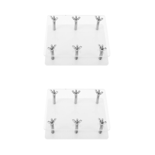 2Pcs Home Card Pressing Tool White Acrylic Card Flatten Device 2