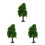3Pcs Green Mini Plastic Trees for Model Train Layouts and Dioramas 5