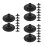 45Pcs Children's Archery Rubber Arrow Tips Black Suction Cups 4