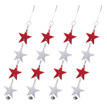 8Pcs Durable Pet Bird Expel Star Pendants Hanging Ornaments for Garden