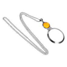 3Pcs Vintage Magnifier Necklace 8X Zinc Alloy Glass Pendant for Women