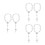 6Pcs Silver Mirror Hanging Ornaments with Pearl for Blessing 9
