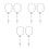 6Pcs Silver Mirror Hanging Ornaments with Pearl for Blessing 7