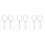 6Pcs Silver Mirror Hanging Ornaments with Pearl for Blessing 4