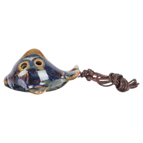 2Pcs Durable Blue Ceramic 6-Hole Ocarina Beginner Practice Instrument 2