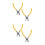 4Pcs Durable Yellow Animal Ear Tag Applicator Tool for Farm Tagging 4