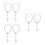 6Pcs Silver Mirror Hanging Ornaments with Pearl for Blessing 8