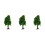 3Pcs Green Mini Plastic Trees for Model Train Layouts and Dioramas 4