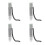 4Pcs Rechargeable LED Egg Candler Tester Silver Alloy with Cold Light 9