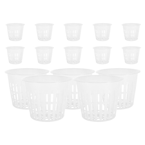 30Pcs White Plastic Hydroponic Cups Slotted Mesh Net Pots for Garden 1