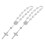 6Pcs Silver Mirror Hanging Ornaments with Pearl for Blessing 3
