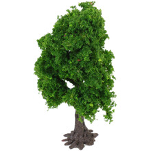 3Pcs Green Mini Plastic Trees for Model Train Layouts and Dioramas