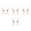 4Pcs Cute Multi Color Bunny Dangle Earrings Lightweight Easter Jewelry 5