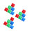 18Pcs Rubber Reaction Training Balls Hexagonal Shape for Speed Agility 2
