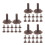 150Pcs Light Brown Plastic Tree Base Holders for Architectural Models 7