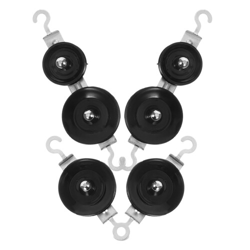 8Pcs Compact Pulley Teaching Aid Plastic Iron for Student Experiments 2