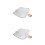 2Pcs Durable Car Snow Cover Window Shield Silver Pe Cotton Blend 7