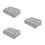 3Pcs ABS Cat Litter Box Ramp Silver Elevated Step with Resting Space 4