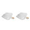 2Pcs Durable Car Snow Cover Window Shield Silver Pe Cotton Blend 3