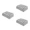 3Pcs ABS Cat Litter Box Ramp Silver Elevated Step with Resting Space 10