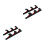 2Pairs Space-Saving Black Baseball Bat Storage Rack with Wall Mount 9