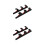 2Pairs Space-Saving Black Baseball Bat Storage Rack with Wall Mount 6