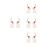 4Pcs Cute Multi Color Bunny Dangle Earrings Lightweight Easter Jewelry 6