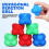 18Pcs Rubber Reaction Training Balls Hexagonal Shape for Speed Agility 10