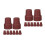 16Pcs Lightweight Brown Rubber Tips for Trekking and Walking Sticks 10