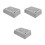 3Pcs ABS Cat Litter Box Ramp Silver Elevated Step with Resting Space 5