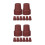16Pcs Lightweight Brown Rubber Tips for Trekking and Walking Sticks 8