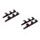 2Pairs Space-Saving Black Baseball Bat Storage Rack with Wall Mount 5