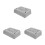 3Pcs ABS Cat Litter Box Ramp Silver Elevated Step with Resting Space 6