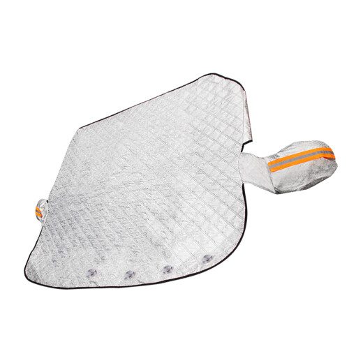 2Pcs Durable Car Snow Cover Window Shield Silver Pe Cotton Blend 1