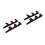 2Pairs Space-Saving Black Baseball Bat Storage Rack with Wall Mount 7