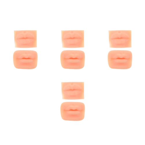 8Pcs 5D Silicone Lips Model Soft Durable Makeup & Tattoo Practice Skin 2