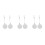 6Pcs Retractable Steel Wire Cable Lock in White for Secure Storage Use 4