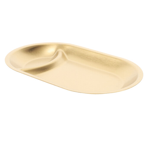3Stk Goldene Servierplatten Mit Fächern Für Snacks Und 1